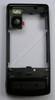 Gehäuserahmen schwarz Original Nokia 6500 Slide D-Cover Mittelgehäuse incl. Ladebuchse, Blitzlichtplatine, Akkufachverriegelung Kameraglas, Kamerascheibe, Unterschale, black