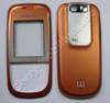 Oberschale orange Nokia 2680 slide original A-Cover mit Displayscheibe und Akkufachdeckel, Coverset