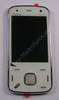 Oberschale weiss Nokia N86 original A-Cover white mit Displayscheibe, Tastaturplatine Menütasten, Lautsprecher, Menütastenmatte
