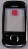 Oberschale schwarz Nokia 7230 original Cover mit Displayscheibe graphite incl. Tastenmatten Menütasten, Navi-Taste