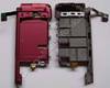 Unterschale rot Nokia E90 mit Blitz LED, Simkartenleser, Speicherkartenleser, Abdeckung Speicherkarte, Flexkabel Kartenleser, Akkuaufnahmefach, original Backcover Gehäuseträger, Gehäuserahmen