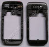 Unterschale grau Nokia E71 original B-Cover, Mittelrahmen, Mittelcover incl. Konnektor Headset, Ladekonnektor, Ladeanschluß, Kamerascheibe, Kameralinse, Freisprechlautsprecher, Einschalttaste, Verriegelung Akkufachdeckel