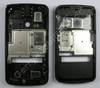 Unterschale schwarz Nokia N96 original black B-Cover Gehäuserahmen incl. Konnektoren, Freisprechlautsprecher, Tasten, Kamerascheibe ( Kameralinse ), Ladebuchse, Mikrofon, Abdeckung Speicherkartenschacht, Lautstärketaste, Kamerataste, Einschalttasten, Verriegelungstaste (Tastensperre), Headsetbuchse (Headsetkonnektor)