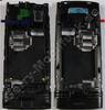 Unterschale schwarz Nokia X2-00 original B-Cover Gehäuseträger incl. Simkartenhalter, Freisprechlautsprecher, Ladebuchse, Kamerascheibe, Blitzlicht LED, Verriegelung vom Akkufachdeckel