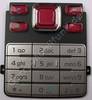 Tastenmatte silber/rot Nokia 6300 original Tastatur