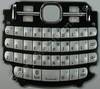 Tastenmatte weiss Nokia Asha 200 original QWERTY Tastatur pearl white