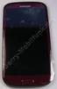 Display rot Displaymodul Samsung i9300 Galaxy S3 Displayscheibe, Touchpanel red, incl. Oberschale und Displayrahmen, Displayglas