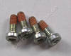 4 Stck Schrauben 1,4mm x 3,8mm silber Nokia C3-01 ( Touch and Type ) original Schraubenset, Torx TX4 plus 