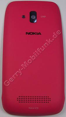 Akkufachdeckel magenta Nokia Lumia 610 original Batteriefachdeckel rot, rosa