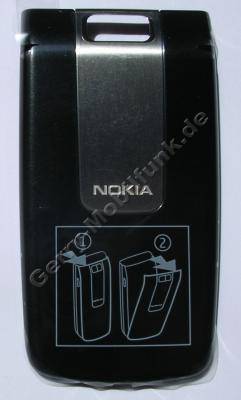 Akkufachdeckel schwarz,grau Nokia 6600 fold original D-Cover Batteriefachdeckel black, grey