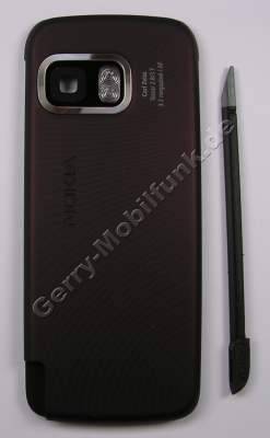 Akkufachdeckel mit Stift red Original Nokia 5800 XpressMusic rot mit Bedienstift und Kamerascheibe, Styluspen
