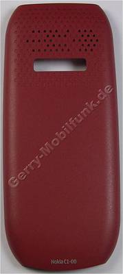 Akkufachdeckel rot Nokia C1-00 original Batteriefachdeckel red