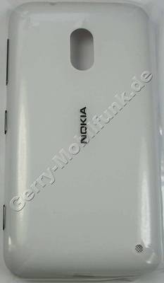Akkufachdeckel weiss Nokia Lumia 620 B-Cover wrapped white Unterschale, Backcover incl. Headset Konnektor, Headsetbuchse, Lautstrketaste, Kamerataste, Einschalttaste Powerkey