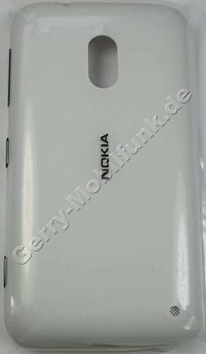 Akkufachdeckel weiss Nokia Lumia 620 B-Cover wrapped white Unterschale, Backcover incl. Headset Konnektor, Headsetbuchse, Lautst�rketaste, Kamerataste, Einschalttaste Powerkey