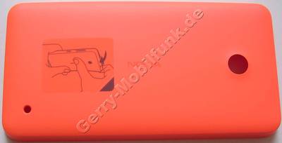Akkufachdeckel orange Nokia Lumia 630 original B-Cover, Batteriefachdeckel, Akkudeckel, Rckenschale bright orange