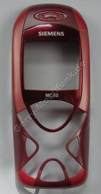 Oberschale original Siemens MC60 Grenadine rot (Cover) incl. Displayscheibe