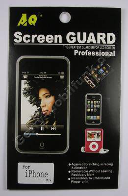 Displayschutzfolie Apple iPhone 3Gs selbstklebende Schutzfolie fr LCD-Display, Displayfolie incl. Reinigungstuch