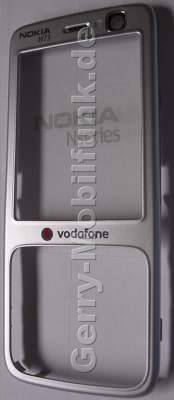 Oberschale Nokia N73 A-Cover silber grau Vodafone incl. Displayscheibe, Glas, Fenster