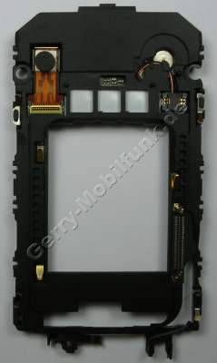 Oberschale Displayrahmen schwarz Nokia 7390 original Cover vom Displayteil incl. Kameramodul, Vibrationsmotor