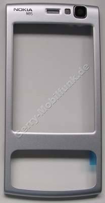 Oberschale silber Nokia N95 original A-Cover silver incl. Kamerascheibe und Lautsprecher