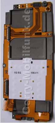 Rahmen,Tr�ger mit Flexkabel Nokia E90 original Chassis mit Tastaturfolie, Flachbandkabel, Einschalter und vorderer Kamera