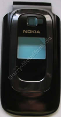 Oberschale Klappe schwarz Nokia 6086 original A-Cover vom Klappteil, Displayteil Au�en incl. kleine Displayscheibe