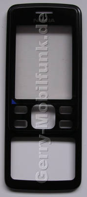 Oberschale schwarz Nokia 6301 original, A-Cover mit Displayscheibe