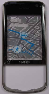 Oberschale schwarz Nokia 6210 Navigator original A-Cover black mit Displayscheibe