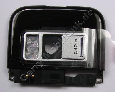 Antennenabdeckung Nokia N85 schwarz, original Kameraabdeckung black incl. Kamerascheibe und Kameraklappe, Antenne