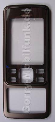 Oberschale choco Nokia 6300 original, A-Cover mit Displayscheibe