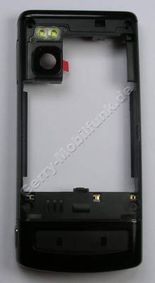 Gehuserahmen schwarz Original Nokia 6500 Slide D-Cover Mittelgehuse incl. Ladebuchse, Blitzlichtplatine, Akkufachverriegelung Kameraglas, Kamerascheibe, Unterschale, black
