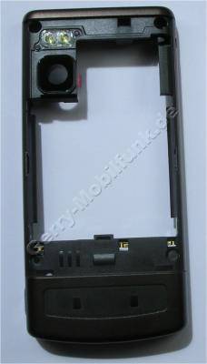 Gehäuserahmen braun Original Nokia 6500 Slide D-Cover Mittelgehäuse incl. Ladebuchse, Blitzlichtplatine, Akkufachverriegelung Kameraglas, Kamerascheibe, Unterschale, brown