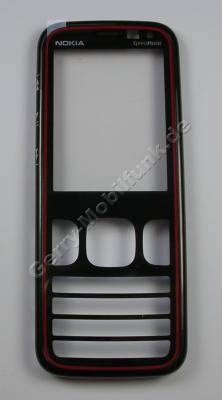 Oberschale black/red Original Nokia 5630 XpressMusic schwarz/rot A-Cover  mit Displayscheibe