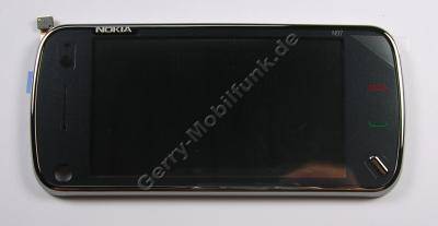Oberschale  plus  Touchscreen schwarz Nokia N97 A-Cover mit Eingabefeld, Displayscheibe black