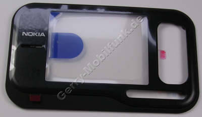 Oberschale schwarz Nokia 6760 slide original A-Cover black incl. Displayscheibe