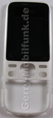 Oberschale silber weiss Nokia 2690 original A-Cover white silver, Cover mit Displayscheibe