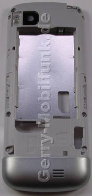 Unterschale silber Nokia C3-01 ( Touch and Type ) original C-Cover silver Gehusetrger mit Kamerascheibe, Ladebuchse, Headset Konnektor, Blitzlicht LED
