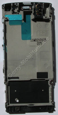 Oberschale weiss Nokia X3-02 original A-Cover Rahmen Unterteil vom Frontcover white mit Lautsprecher und Headsetanschlu�, PHF-Konnektor