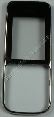 Oberschale silber Nokia C2-01 original A-Cover warm silver mit Diplayscheibe, Displayglas