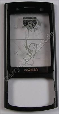 Oberschale black Nokia 6700 Slide original A-Cover mit Displayscheibe schwarz