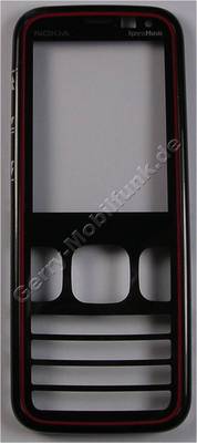 Oberschale schwarz rot Nokia 5630 Xpress Music original A-Cover black red mit Displayscheibe