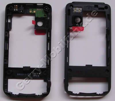 Unterschale, Rückenschale schwarz black Nokia 5610 original D-Cover incl. Ladebuchse, Blitzlicht, Blitzlichplatine und Kamerascheibe, Kameralinse, Akkufachdeckel Verschluß
