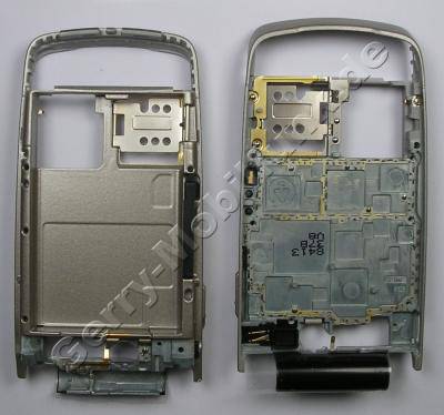 Unterschale Tastatur schwarz Nokia 6600 fold original C-Cover Geh�userahmen der Tastatur aus Metall mit Ladebuchse, Seitentaste und Simkartenhalter