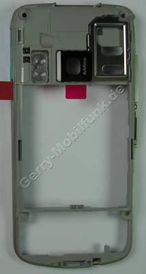 Unterschale, Gehäuseträger Nokia 6210 Navigator original C-Cover incl. Kamerascheibe, Abdeckung Speicherkartenschacht, Lautstärke Taste, Blitzlichtglas, Simkartenhalter