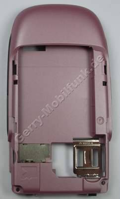 Gehäuserahmen pink Nokia 6131 Backcover light, Unterteil Cover, Akkufachträger incl. Seitenschalter plus Seitentasten Lautstärke, Ein/Aus Schalter und Fototaste