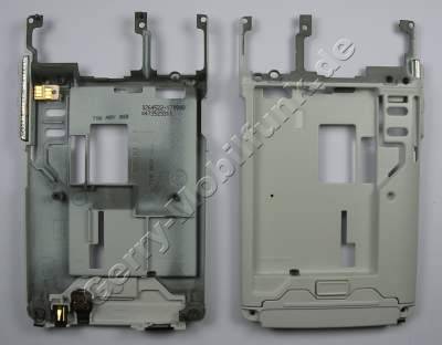 Mittelschale Nokia E61i Mittelcover, Gehäuserahmen mit Seitentasten und Seitenschalter, Mikrofon, Ladekonnektor Ladeanschluß, IRDA-Fenster, Akku-Verriegelung