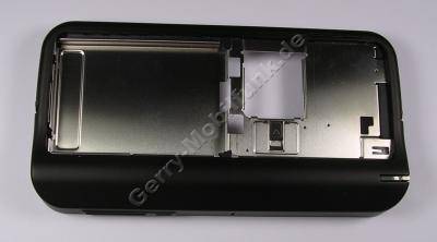 Mittelcover, Unterschale schwarz Nokia N800 original Geh�userahmen incl. Simkartenhalter, Ladebuchse, Mikrofon, Eingabestift ( Styluspen), Abdeckung Simkartenschacht, Standfu�