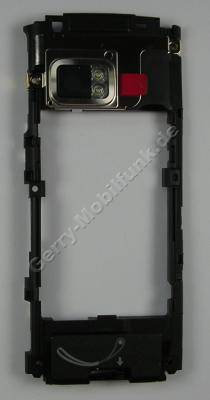 Unterschale weiss Nokia X6 original Back Cover mit Antenne White, inkl. Kamerascheibe / Kameralinse, beide Freisprechlautsprecher
