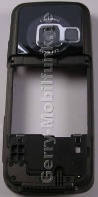 Unterschale Nokia N77 original Backcover, B-Cover warm graphite, Gehusetrger mit Kameralinse, Ladebuchse, Freisprechautsprecher, Mikrofon,