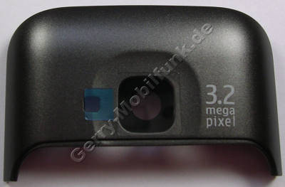 Antennen Abdeckung grau / schwarz Nokia C5 original D-Cover warm grey hintere Abdeckung vom Gehuse, Antennencover mit Kamerascheibe, Kameralinse
